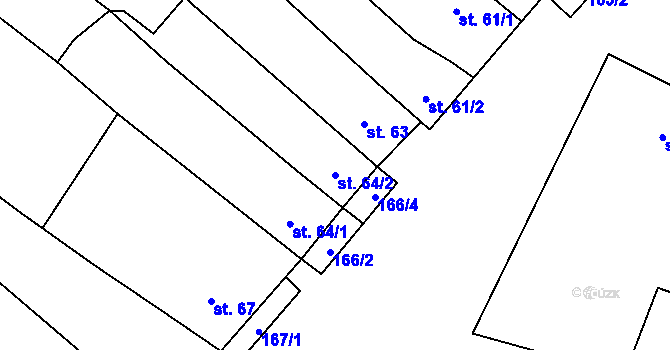 Parcela st. 64/2 v KÚ Novosedly na Moravě, Katastrální mapa
