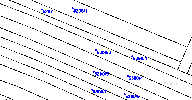 Parcela st. 5300/3 v KÚ Novosedly na Moravě, Katastrální mapa