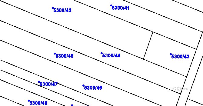 Parcela st. 5300/44 v KÚ Novosedly na Moravě, Katastrální mapa