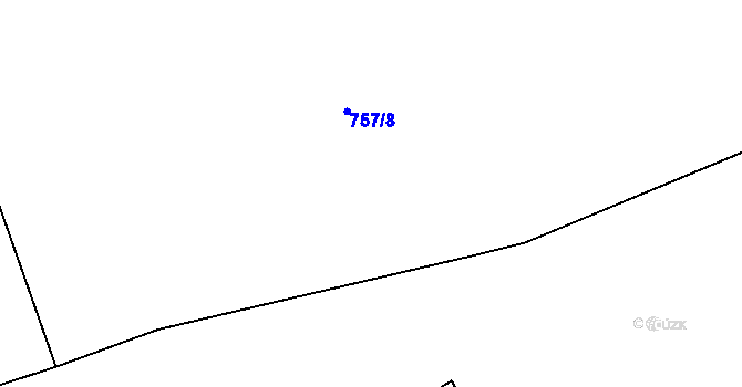 Parcela st. 757/9 v KÚ Kolence, Katastrální mapa