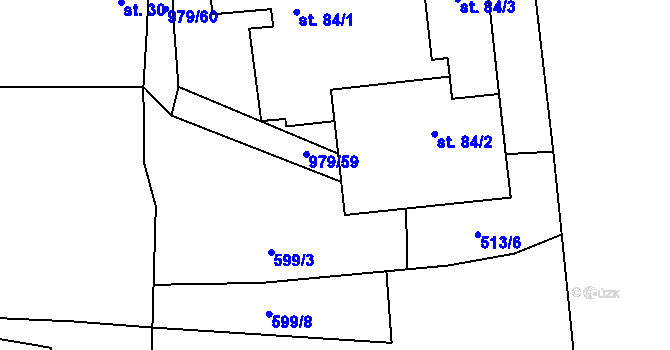 Parcela st. 979/62 v KÚ Kolence, Katastrální mapa