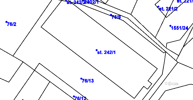 Parcela st. 242/1 v KÚ Novosedly nad Nežárkou, Katastrální mapa