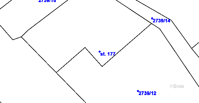 Parcela st. 177 v KÚ Novosedly nad Nežárkou, Katastrální mapa