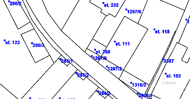 Parcela st. 268 v KÚ Novosedly nad Nežárkou, Katastrální mapa
