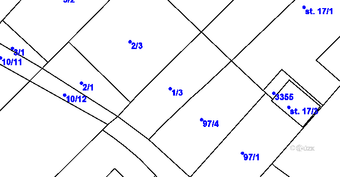 Parcela st. 1/3 v KÚ Novosedly nad Nežárkou, Katastrální mapa
