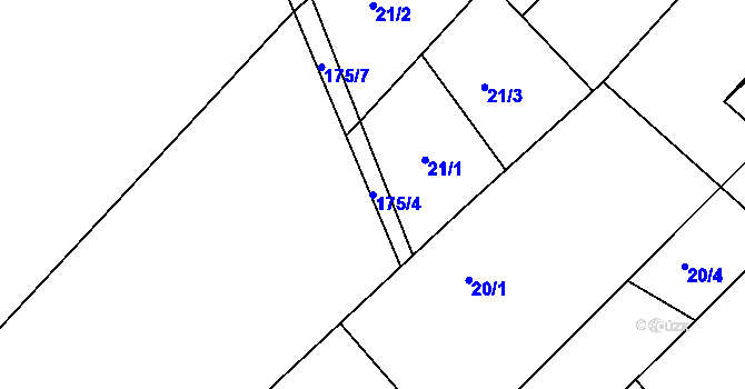Parcela st. 175/4 v KÚ Novosedly nad Nežárkou, Katastrální mapa