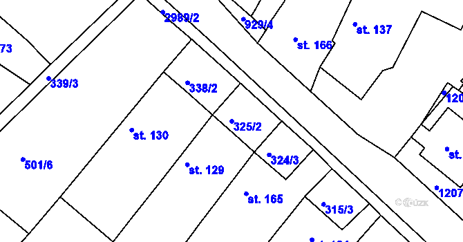 Parcela st. 325/2 v KÚ Novosedly nad Nežárkou, Katastrální mapa
