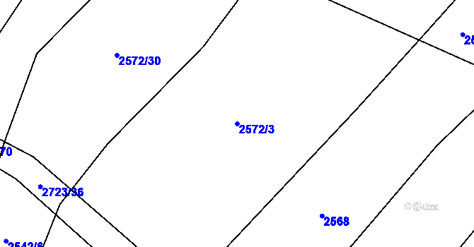 Parcela st. 2572/3 v KÚ Novosedly nad Nežárkou, Katastrální mapa