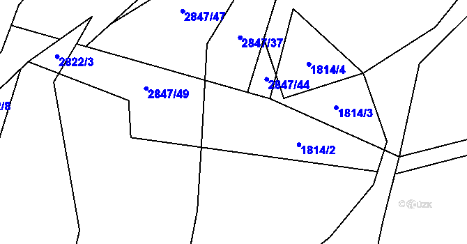 Parcela st. 2847/38 v KÚ Novosedly nad Nežárkou, Katastrální mapa