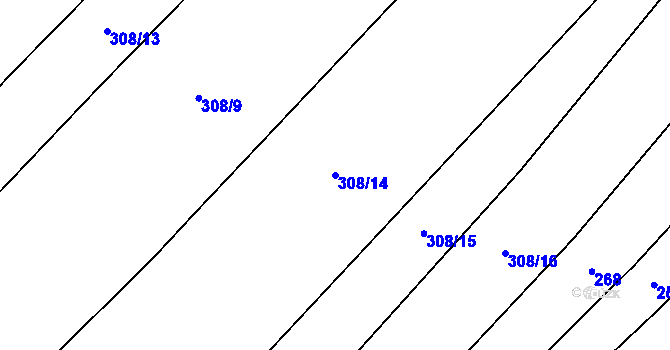 Parcela st. 308/14 v KÚ Novosedly nad Nežárkou, Katastrální mapa