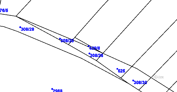 Parcela st. 429/8 v KÚ Novosedly nad Nežárkou, Katastrální mapa