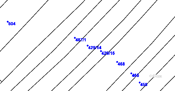 Parcela st. 429/14 v KÚ Novosedly nad Nežárkou, Katastrální mapa