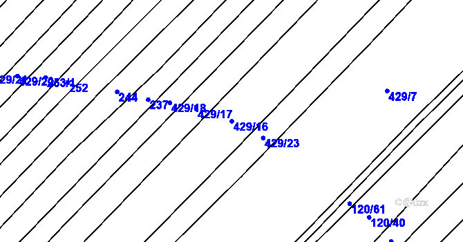 Parcela st. 429/16 v KÚ Novosedly nad Nežárkou, Katastrální mapa