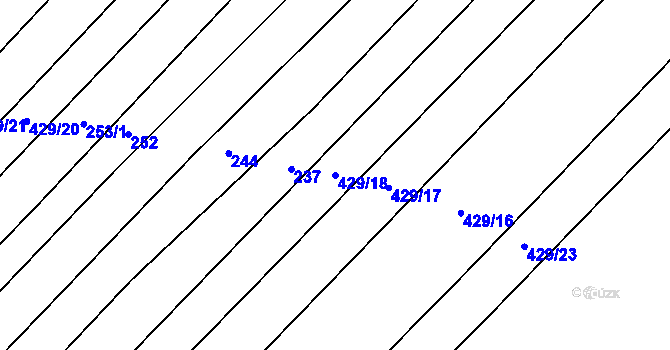 Parcela st. 429/18 v KÚ Novosedly nad Nežárkou, Katastrální mapa