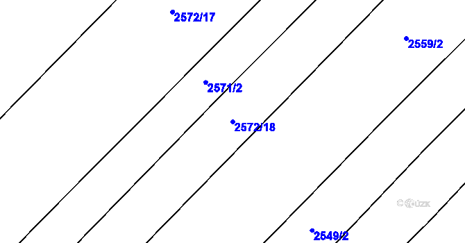 Parcela st. 2572/18 v KÚ Novosedly nad Nežárkou, Katastrální mapa