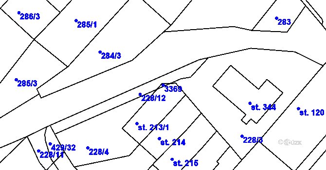 Parcela st. 3369 v KÚ Novosedly nad Nežárkou, Katastrální mapa