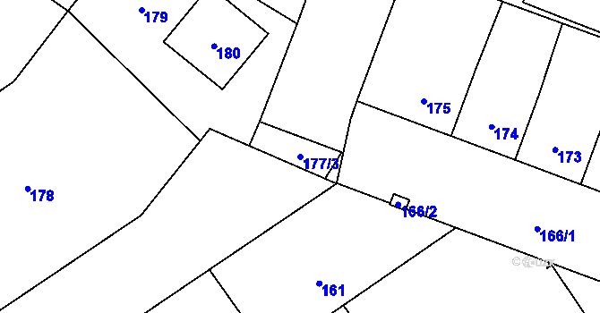 Parcela st. 177/3 v KÚ Nový Bohumín, Katastrální mapa