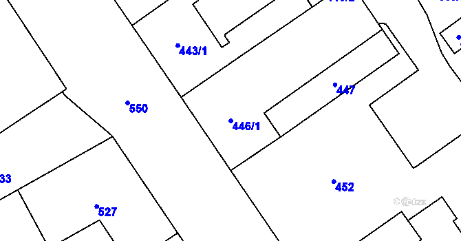 Parcela st. 446/1 v KÚ Nový Bohumín, Katastrální mapa