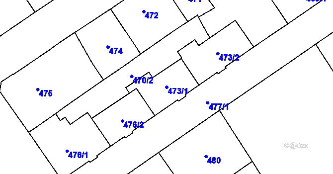 Parcela st. 473/1 v KÚ Nový Bohumín, Katastrální mapa