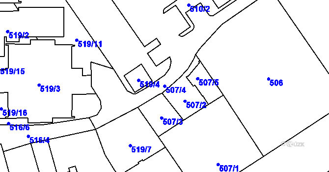 Parcela st. 507/4 v KÚ Nový Bohumín, Katastrální mapa