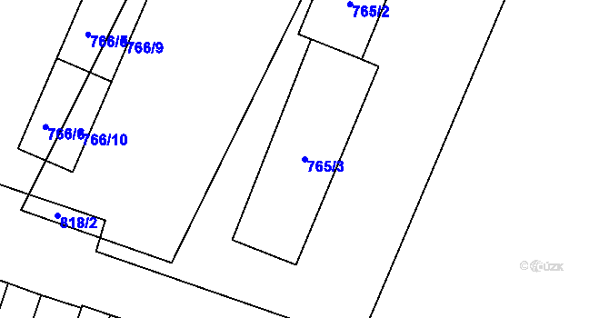 Parcela st. 765/3 v KÚ Nový Bohumín, Katastrální mapa