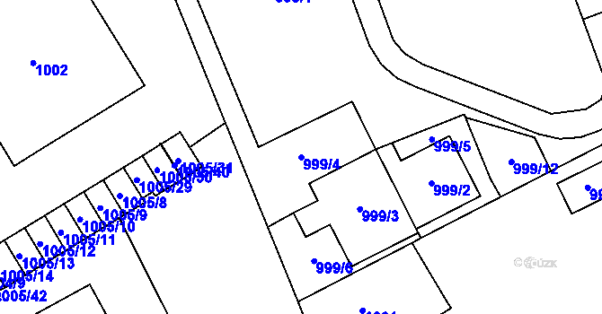 Parcela st. 999/4 v KÚ Nový Bohumín, Katastrální mapa