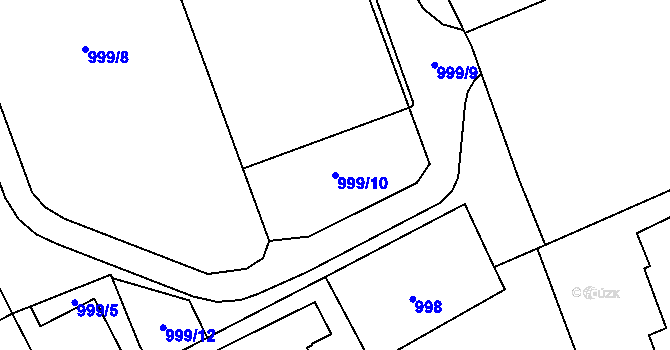Parcela st. 999/10 v KÚ Nový Bohumín, Katastrální mapa