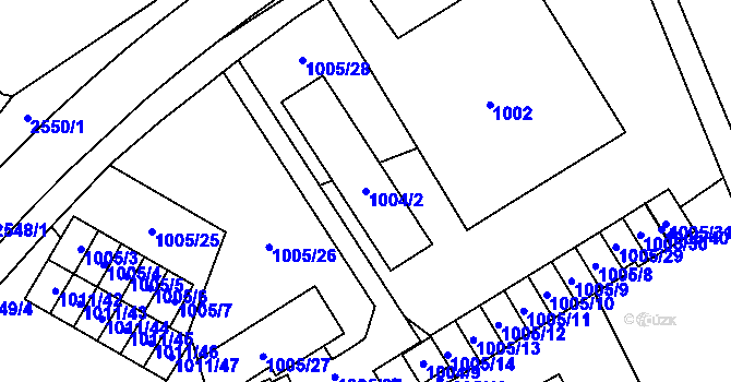 Parcela st. 1004/2 v KÚ Nový Bohumín, Katastrální mapa