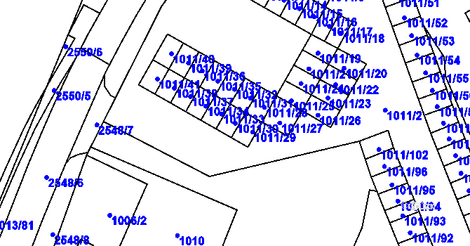 Parcela st. 1011/30 v KÚ Nový Bohumín, Katastrální mapa