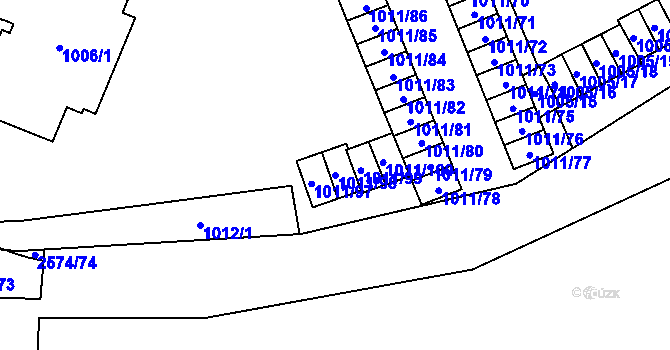 Parcela st. 1011/98 v KÚ Nový Bohumín, Katastrální mapa