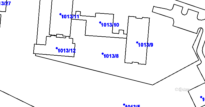 Parcela st. 1013/8 v KÚ Nový Bohumín, Katastrální mapa