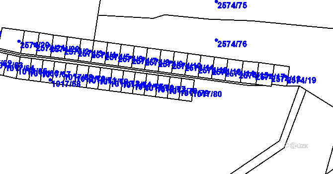 Parcela st. 1017/78 v KÚ Nový Bohumín, Katastrální mapa