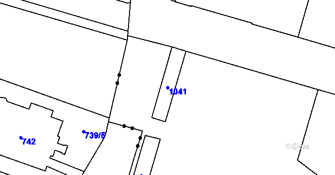 Parcela st. 1041 v KÚ Nový Bohumín, Katastrální mapa