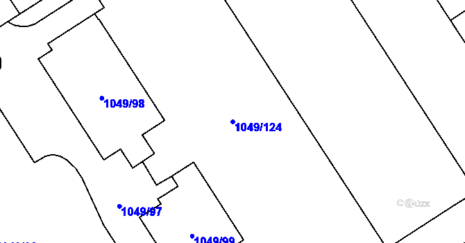 Parcela st. 1049/124 v KÚ Nový Bohumín, Katastrální mapa