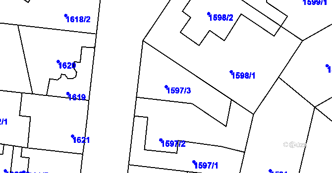 Parcela st. 1597/3 v KÚ Nový Bohumín, Katastrální mapa