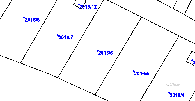 Parcela st. 2016/6 v KÚ Nový Bohumín, Katastrální mapa