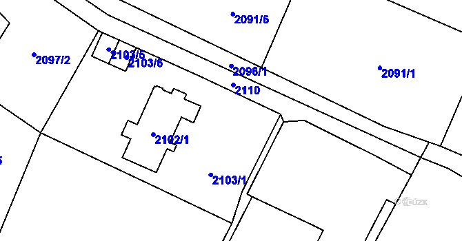 Parcela st. 2103/4 v KÚ Nový Bohumín, Katastrální mapa