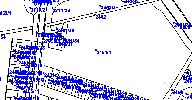 Parcela st. 2461/1 v KÚ Nový Bohumín, Katastrální mapa