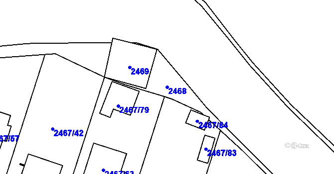Parcela st. 2468 v KÚ Nový Bohumín, Katastrální mapa