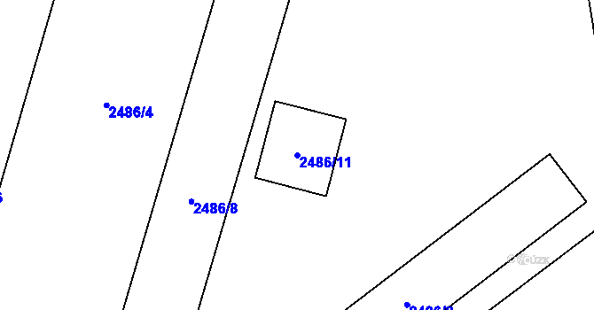 Parcela st. 2486/11 v KÚ Nový Bohumín, Katastrální mapa