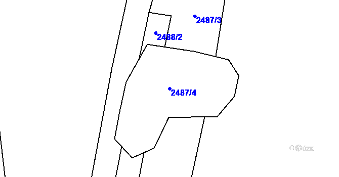 Parcela st. 2487/4 v KÚ Nový Bohumín, Katastrální mapa