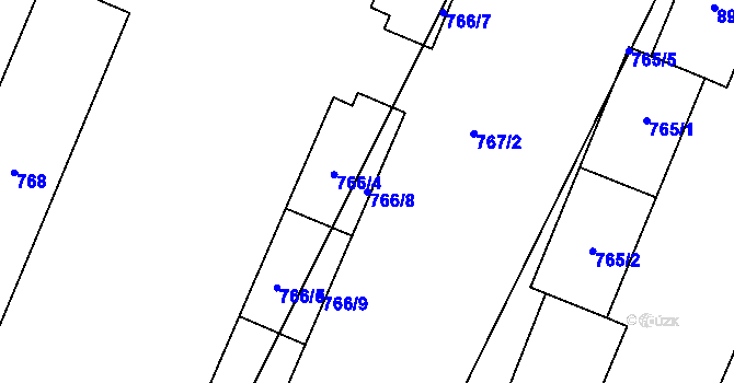 Parcela st. 766/8 v KÚ Nový Bohumín, Katastrální mapa