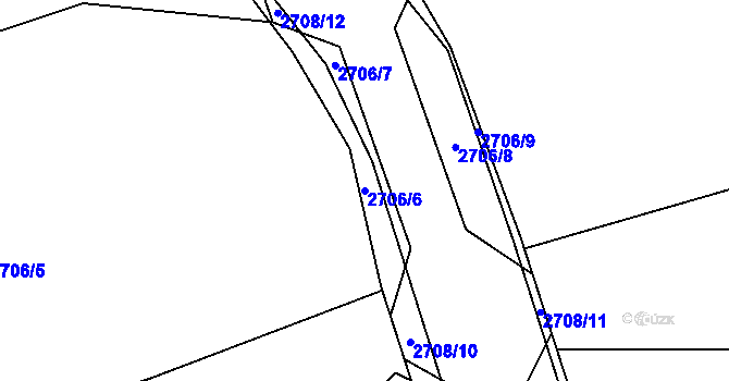 Parcela st. 2706/6 v KÚ Nový Bohumín, Katastrální mapa