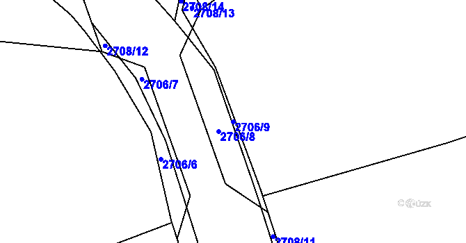 Parcela st. 2706/9 v KÚ Nový Bohumín, Katastrální mapa