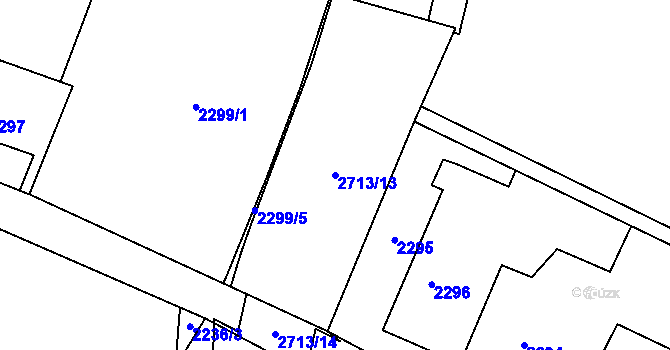 Parcela st. 2713/13 v KÚ Nový Bohumín, Katastrální mapa