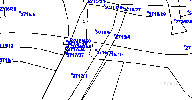 Parcela st. 2715/11 v KÚ Nový Bohumín, Katastrální mapa