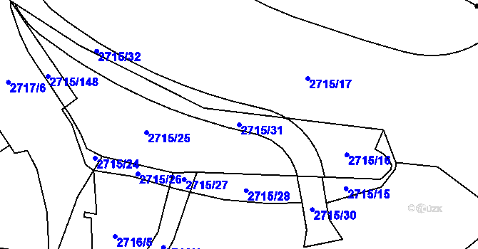 Parcela st. 2715/31 v KÚ Nový Bohumín, Katastrální mapa