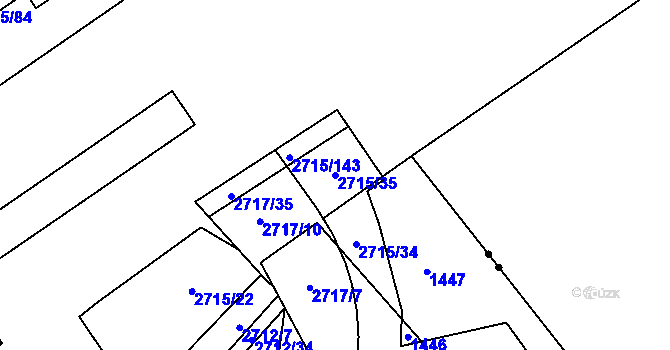 Parcela st. 2715/35 v KÚ Nový Bohumín, Katastrální mapa
