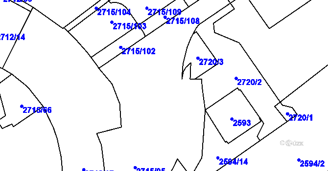 Parcela st. 2715/93 v KÚ Nový Bohumín, Katastrální mapa