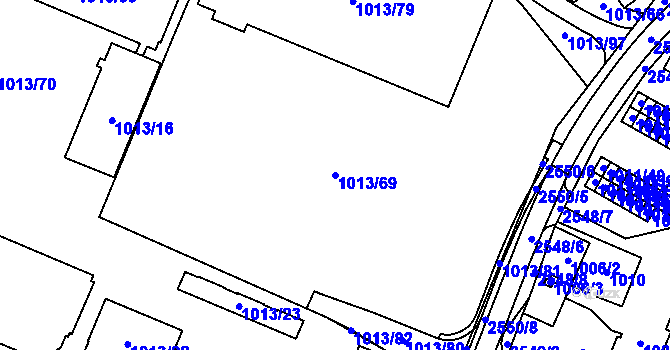 Parcela st. 1013/69 v KÚ Nový Bohumín, Katastrální mapa